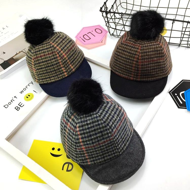 冬季帽子种类毛呢棒球帽