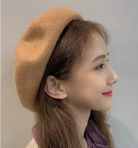 冬天适合学生戴的帽子(贝雷帽)