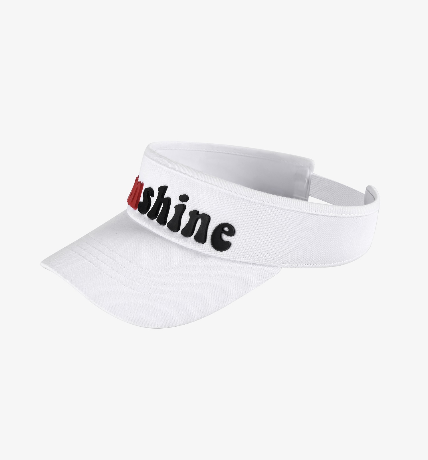 字母绣花空顶帽