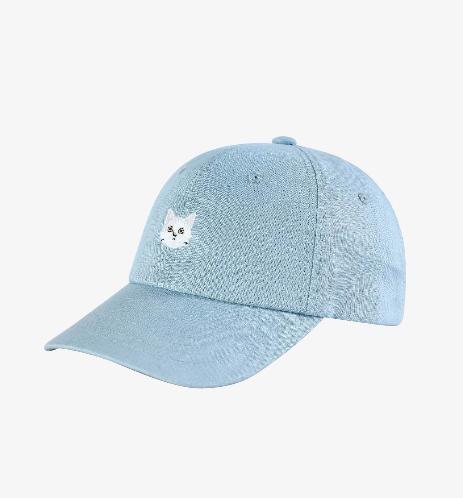 宠主帽子绣花猫咪棒球帽